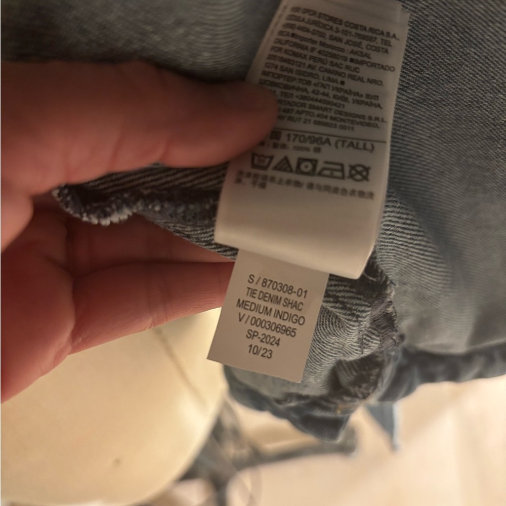 Gap jeans jacket oversized 100% cotton womens size M - Picture 5 of 8